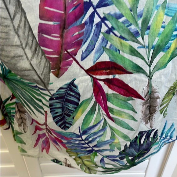 Vilagallo Leaf Print Cotton Blouse Size S - Picture 10 of 10